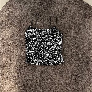 Gaze Black and White Polka Dot Top